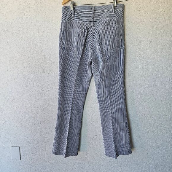 Vintage 60s 70s Levi's Big E StaPrest Flare Disco Blue Striped Pants Jeans 30x30 - Picture 5 of 8
